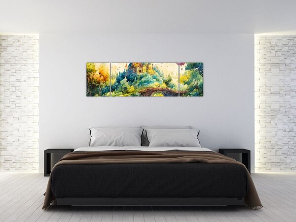 Obraz - Baśniowy zamek (170x50 cm)