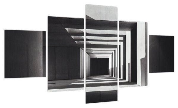 Obraz - Kwadratowy tunel (125x70 cm)