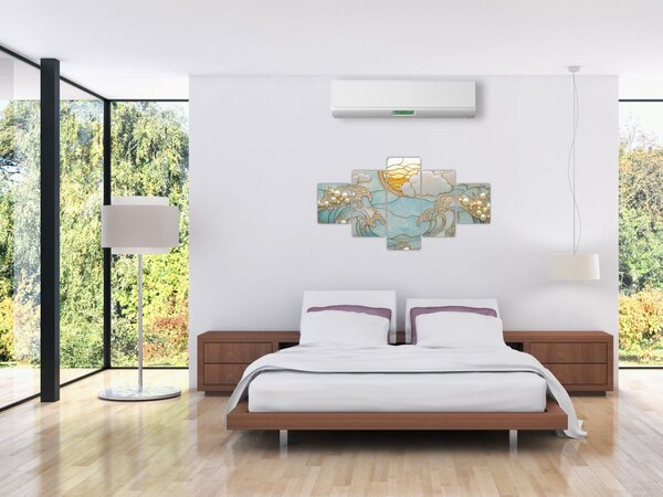 Obraz - 3D perły w oceanie (125x70 cm)
