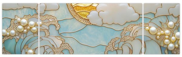 Obraz - 3D perły w oceanie (170x50 cm)