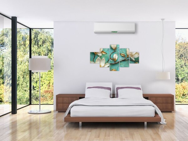 Obraz - 3D magnolie (125x70 cm)