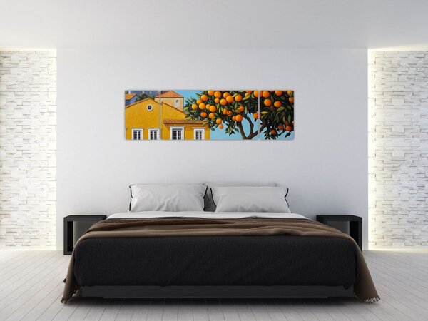 Obraz - Drzewo pomarańczowe (170x50 cm)