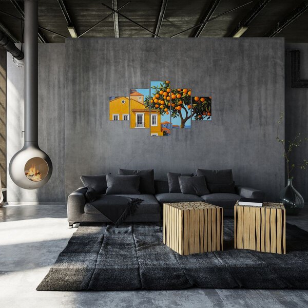 Obraz - Drzewo pomarańczowe (125x70 cm)