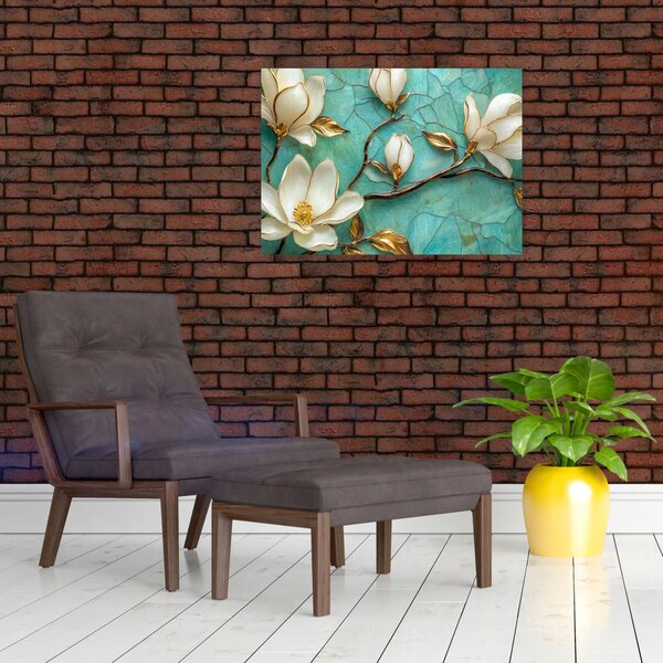 Obraz - 3D magnolie (70x50 cm)