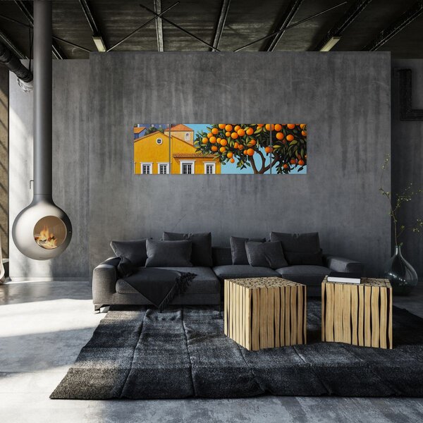 Obraz - Drzewo pomarańczowe (170x50 cm)