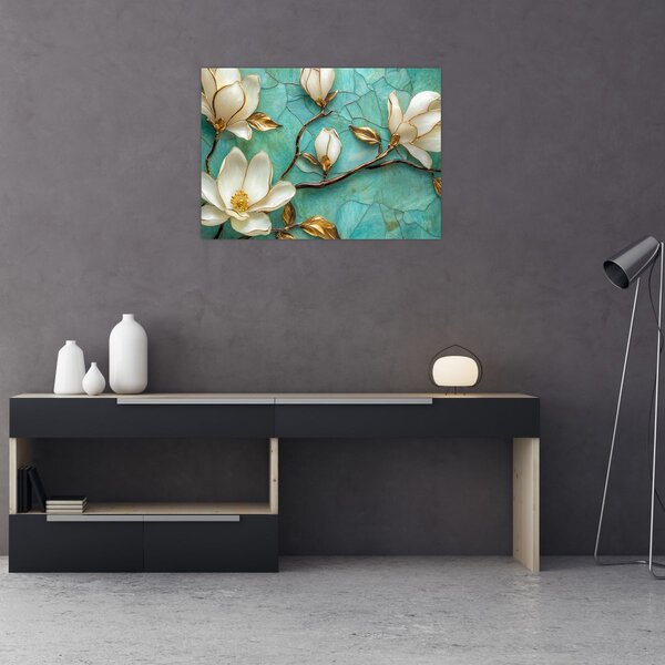 Obraz - 3D magnolie (70x50 cm)