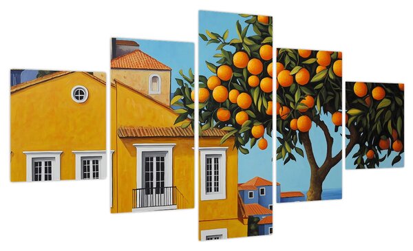 Obraz - Drzewo pomarańczowe (125x70 cm)