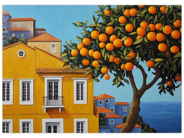 Obraz - Drzewo pomarańczowe (70x50 cm)