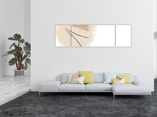 Obraz - Biała abstrakcja (170x50 cm)