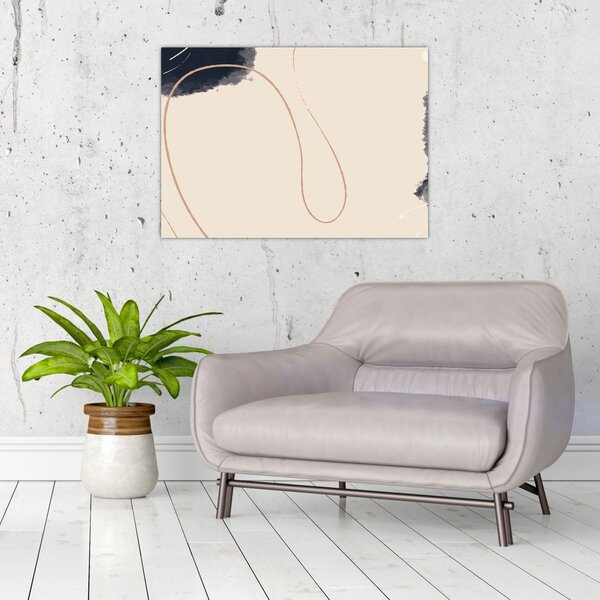 Obraz - Beżowa abstrakcja (70x50 cm)