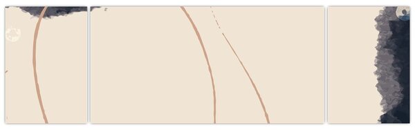 Obraz - Beżowa abstrakcja (170x50 cm)