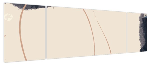Obraz - Beżowa abstrakcja (170x50 cm)