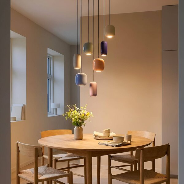 Lampa wisząca Narion Lucande, możliwość ściemniania, multikolor, salon / jadalnia, metal, design