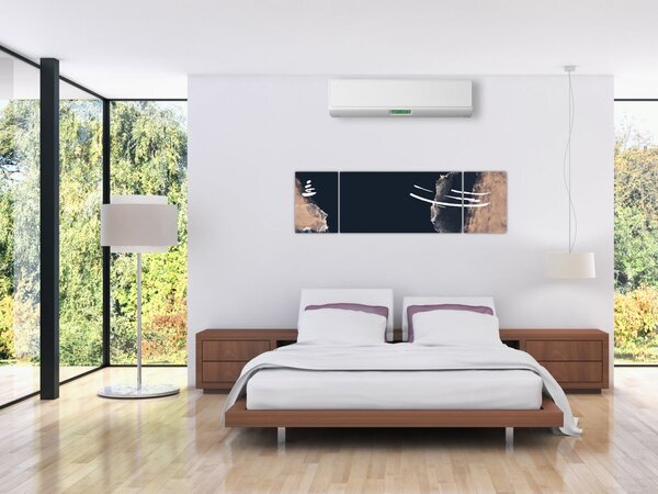 Obraz - Ciemnoniebieska abstrakcja (170x50 cm)