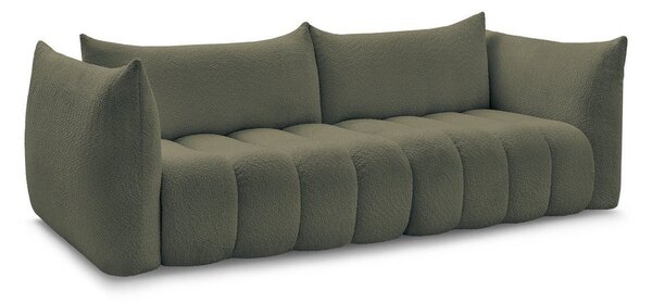 Zielona sofa z materiału bouclé 286 cm Azra – Bobochic Paris