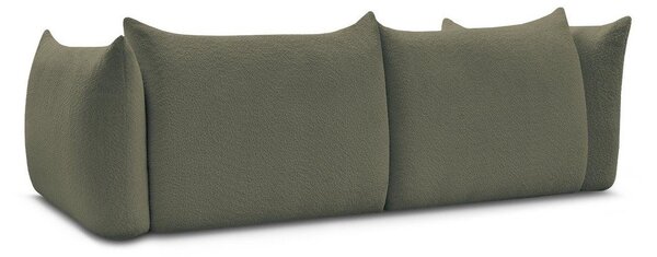Zielona sofa z materiału bouclé 286 cm Azra – Bobochic Paris