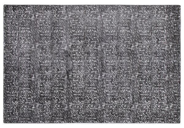 Dywan prostokątny 140 x 200 cm do salonu nowoczesny z wiskozy szaro-srebrny Esel Beliani