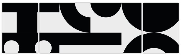 Obraz - Abstrakcja geometryczna N⁰3 (170x50 cm)