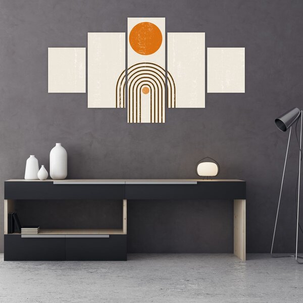 Obraz - Brązowe łuki (125x70 cm)