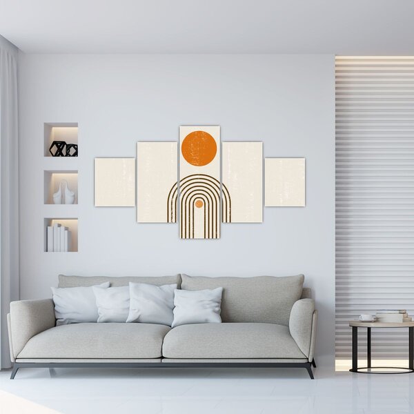 Obraz - Brązowe łuki (125x70 cm)