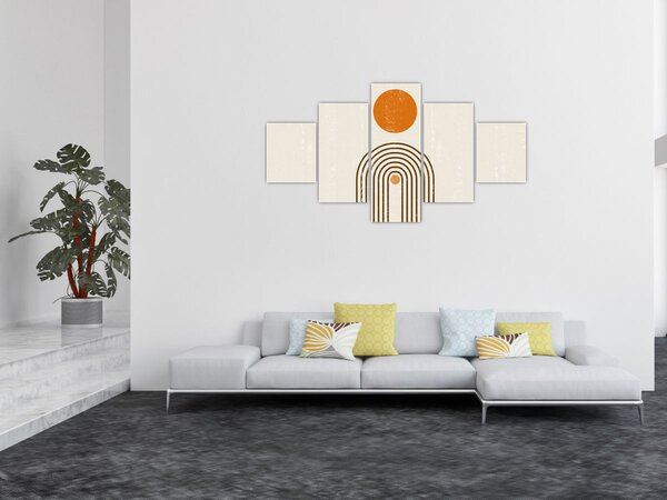 Obraz - Brązowe łuki (125x70 cm)
