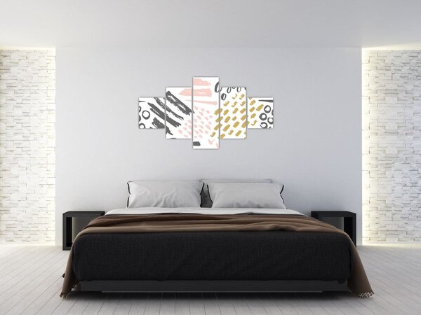 Obraz - Uderzenia abstrakcyjne (125x70 cm)