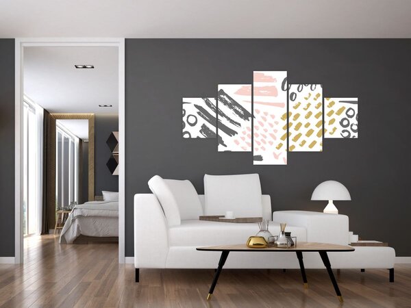 Obraz - Uderzenia abstrakcyjne (125x70 cm)