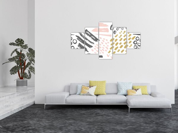 Obraz - Uderzenia abstrakcyjne (125x70 cm)