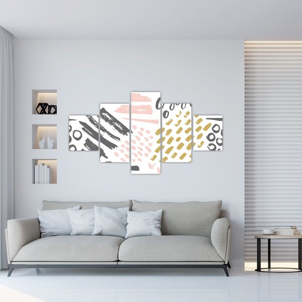 Obraz - Uderzenia abstrakcyjne (125x70 cm)