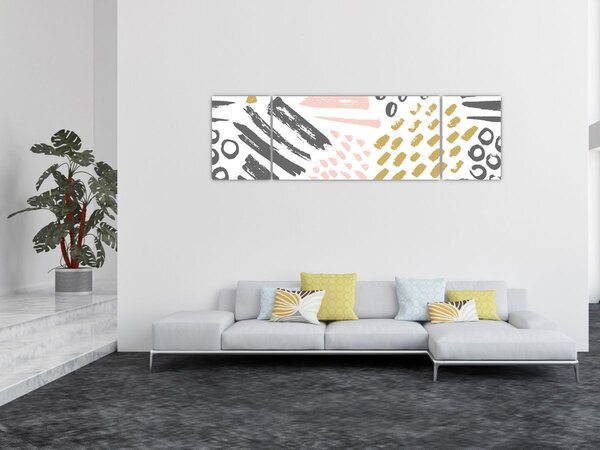 Obraz - Uderzenia abstrakcyjne (170x50 cm)