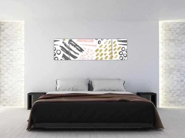 Obraz - Uderzenia abstrakcyjne (170x50 cm)