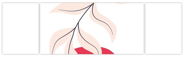 Obraz - Różowa abstrakcja kwiatowa N⁰2 (170x50 cm)