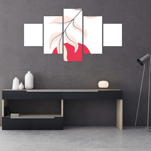 Obraz - Różowa abstrakcja kwiatowa N⁰2 (125x70 cm)