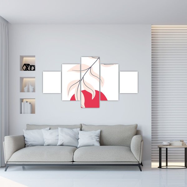 Obraz - Różowa abstrakcja kwiatowa N⁰2 (125x70 cm)