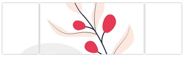 Obraz - Różowa abstrakcja kwiatowa N⁰3 (170x50 cm)