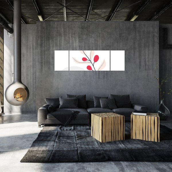 Obraz - Różowa abstrakcja kwiatowa N⁰3 (170x50 cm)