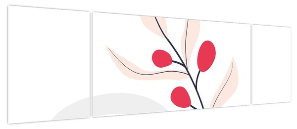 Obraz - Różowa abstrakcja kwiatowa N⁰3 (170x50 cm)