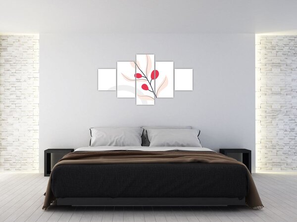 Obraz - Różowa abstrakcja kwiatowa N⁰3 (125x70 cm)