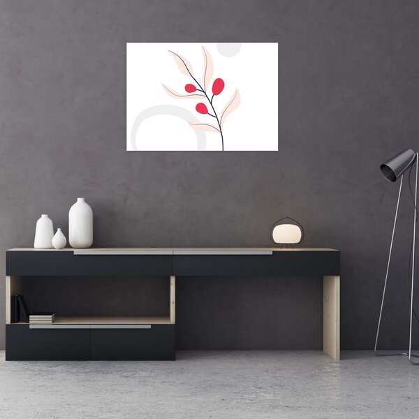 Obraz - Różowa abstrakcja kwiatowa N⁰3 (70x50 cm)