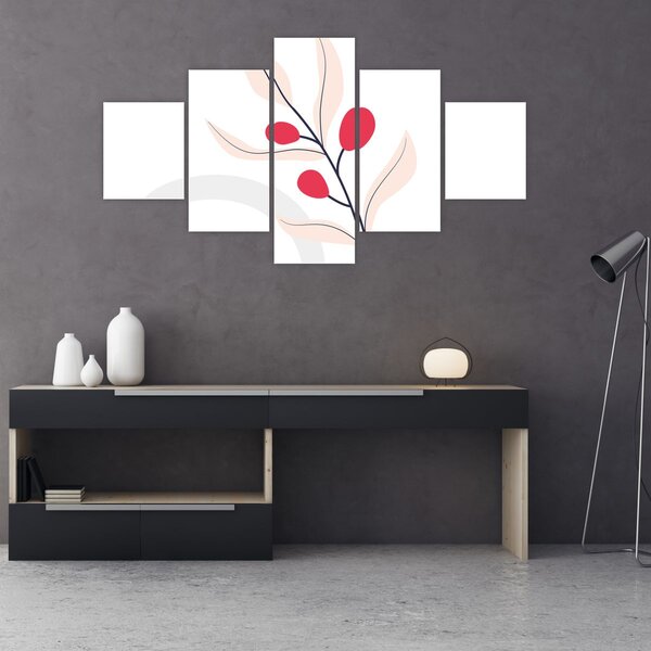 Obraz - Różowa abstrakcja kwiatowa N⁰3 (125x70 cm)