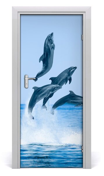 Fototapeta samoprzylepna na drzwi skaczące delfiny