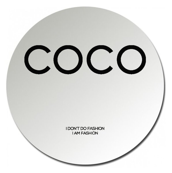 Okrągłe lustro Velvet Atelier Coco Chanel, ø 25 cm