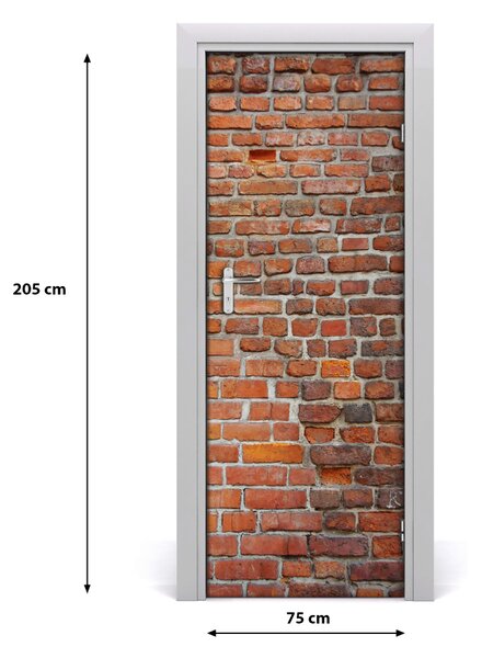 Naklejka fototapeta na drzwi Ceglana ściana