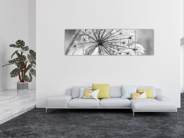 Obraz - Kwiat w zimie (170x50 cm)