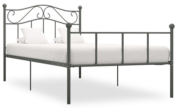 Szare metalowe łóżko 160x200 cm Z8-N17