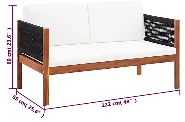 Elegancki zestaw wypoczynkowy do ogrody z drewna akacjowego S4-A98