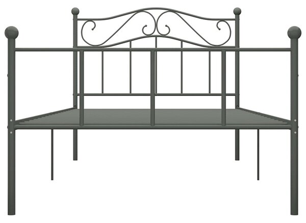 Szare metalowe łóżko 160x200 cm Z8-N17