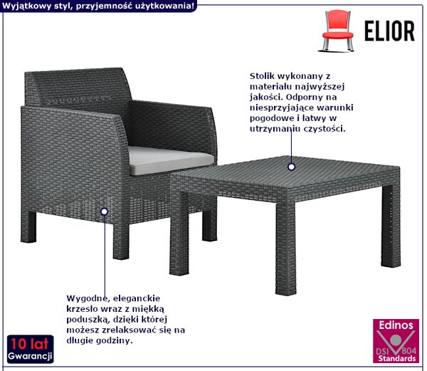 Dwuczęściowy, elegancki zestaw ogrodowy N5-D28