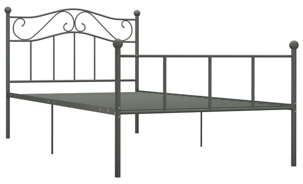Szare metalowe łóżko 160x200 cm - Okla