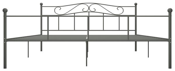 Szare metalowe łóżko w stylu loftowym 180x200 cm C4-H28